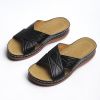 Lucyever Summer Plus Size Casual Slippers Woman 2022 Comfy Open Toe Wedges Sandals Woman Thick Bottom Flip Flops Mujer 35-43