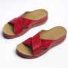 Lucyever Summer Plus Size Casual Slippers Woman 2022 Comfy Open Toe Wedges Sandals Woman Thick Bottom Flip Flops Mujer 35-43