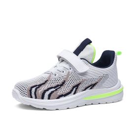 2022 Big Children Sport Shoes For Boys Kids Casual Shoes Light Breathable Sport Running Sneaker Girls School Trainers Autumn (Color: White, size: 36)