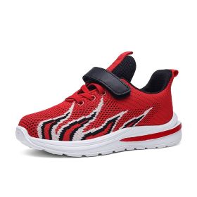 2022 Big Children Sport Shoes For Boys Kids Casual Shoes Light Breathable Sport Running Sneaker Girls School Trainers Autumn (Color: Red, size: 33)