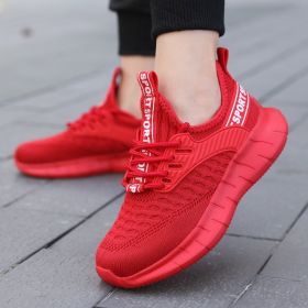 Children Sports Shoes Boys Running Sneakers Summer Kids Lightweight Shoes Boy Children's Shoes for Boys Breathable Shoes Spring (Color: Big red, size: 38)