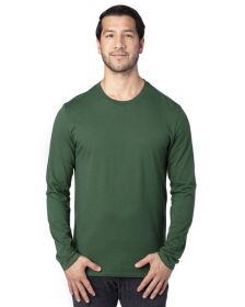 Threadfast Apparel 100LS Unisex Ultimate CVC Long-Sleeve T-Shirt (Color: FOREST GREEN, size: L)