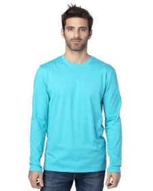 Threadfast Apparel 100LS Unisex Ultimate CVC Long-Sleeve T-Shirt (Color: PACIFIC BLUE, size: S)