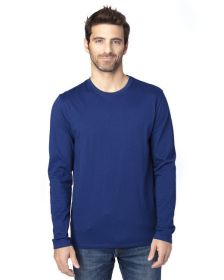Threadfast Apparel 100LS Unisex Ultimate CVC Long-Sleeve T-Shirt (Color: Navy, size: 3XL)