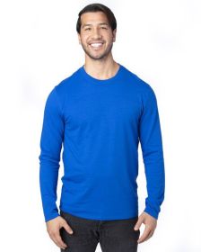 Threadfast Apparel 100LS Unisex Ultimate CVC Long-Sleeve T-Shirt (Color: ROYAL, size: 2XL)
