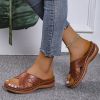 Lucyever Summer Plus Size Casual Slippers Woman 2022 Comfy Open Toe Wedges Sandals Woman Thick Bottom Flip Flops Mujer 35-43