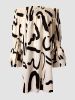 Letter Print Off Shoulder Dress; Loose Long Sleeve Dress; Casual Every Day Dress; Women's Clothing