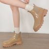 Lucyever Autumn Winter Waterproof Chelsea Boots Women 2022 Slip on Platform Ankle Boots Woman Thick Bottom Gothic Shoes Female