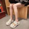 Women's Lightweight Cute Clogs; Bow Tie Decor Breathable Hollow Out Closed Toe Slippers; Women's Round Toe Slides; women's crocs