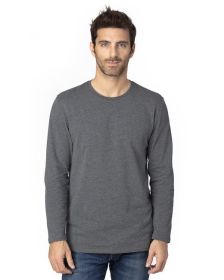 Threadfast Apparel 100LS Unisex Ultimate CVC Long-Sleeve T-Shirt (Color: CHARCOAL HEATHER, size: XL)